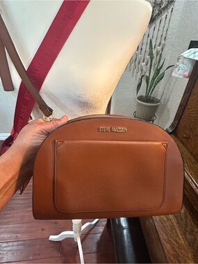 Steve Madden Tan Dome Crossbody Satchel